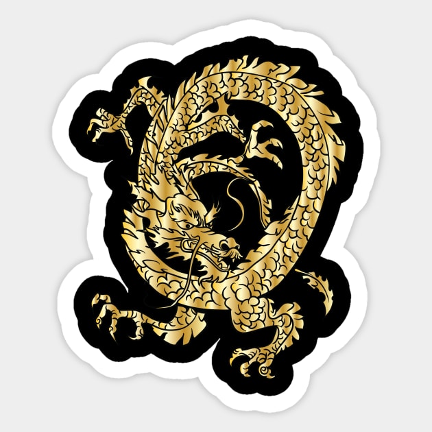 Gold Dragon 05 Sticker by Verboten